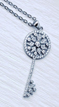 Load image into Gallery viewer, Sterling Silver Key Pendant Necklace
