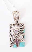 Load image into Gallery viewer, Turquoise Silver Pendant Necklace
