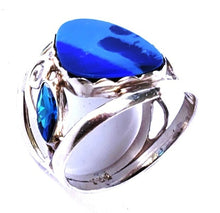 Load image into Gallery viewer, Blue Opal silver Ring
