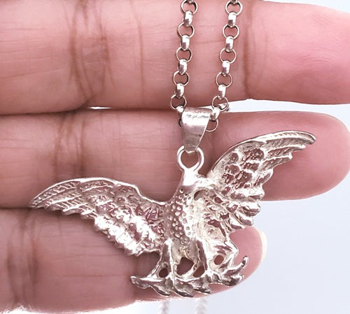 Men's Eagle silver Handmade Necklace