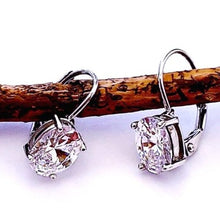 Load image into Gallery viewer, Lever Back Cubic Zirconia dangle Earrings
