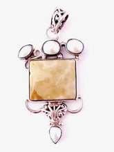 Load image into Gallery viewer, Yellow Jasper sterling silver pendant, Handmade gemstone pendant, Greek jasper pendant

